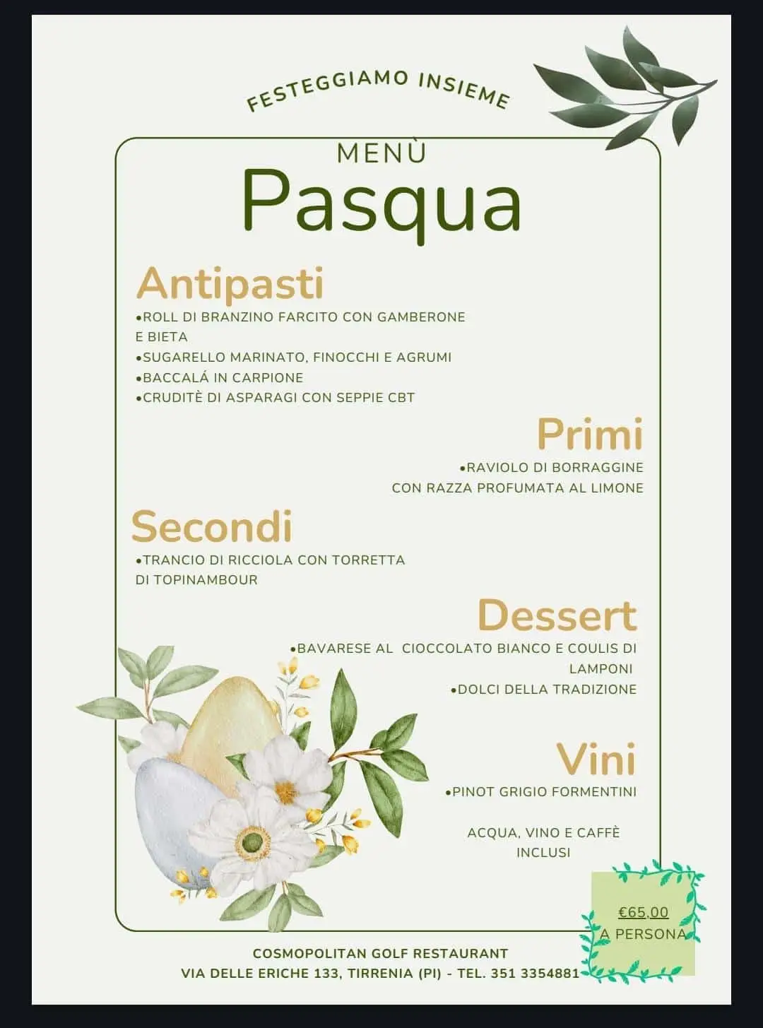 PRANZO DI PASQUA